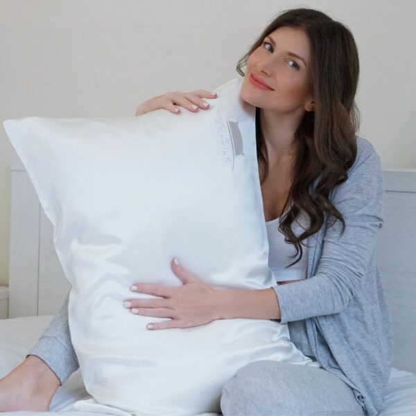 White Silk Pillow